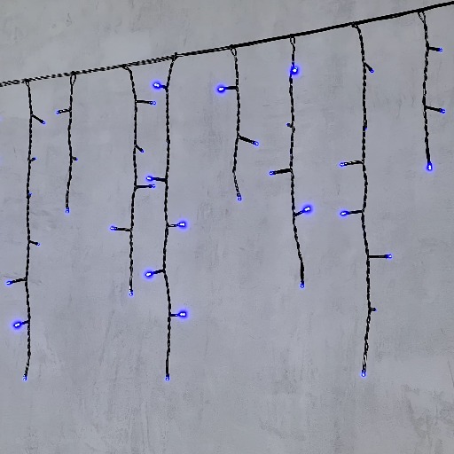 Гирлянда Бахрома 3,1 x 0,5 м Синяя 220В, 150 LED, Провод Черный ПВХ, IP54 PIL150-11-2B