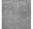Гирлянда Бахрома 3,1 x 0,5 м Белая с Мерцанием Белого Диода 220В, 150 LED, Провод Прозрачный ПВХ, IP54 PIL150BLW-10-2W