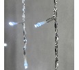 Гирлянда Бахрома 3,1 x 0,5 м Белая с Мерцанием Белого Диода 220В, 150 LED, Провод Прозрачный ПВХ, IP54 PIL150BLW-10-2W