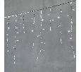 Гирлянда Бахрома 3,1 x 0,5 м Белая с Мерцанием Белого Диода 220В, 150 LED, Провод Прозрачный ПВХ, IP54 PIL150BLW-10-2W
