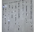 Гирлянда Бахрома с Колпачком 3,2 x 0,9 м Белая 220В, 168 LED, Провод Черный ПВХ, IP65 PIL180CAP-11-2W
