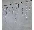 Гирлянда Бахрома 4,9 x 0,5 м Белая 220В, 240 LED, Провод Черный ПВХ, IP54 PIL240-11-2W
