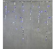 Гирлянда Бахрома 4,9 x 0,5 м Синяя с Мерцанием Белого Диода 220В, 240 LED, Провод Прозрачный ПВХ, IP54 PIL240BLW-10-2B