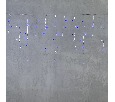 Гирлянда Бахрома 4,9 x 0,5 м Синяя с Мерцанием Белого Диода 220В, 240 LED, Провод Прозрачный ПВХ, IP54 PIL240BLW-10-2B