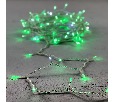 Гирлянда Нить 10м Зеленая с Мерцанием Белого Диода 24В, 100 LED, Провод Прозрачный ПВХ, IP54 PST100BLW-10-1G
