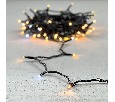 Гирлянда Нить 10м Экстра Тепло-Белая с Мерцанием Белого Диода 24В, 100 LED, Провод Черный ПВХ, IP54 PST100BLW-11-1EWW