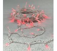 Гирлянда Нить с Колпачком 10м Красная 220В, 100 LED, Провод Прозрачный ПВХ, IP65 PST100CAP-10-2R