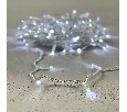 Гирлянда Нить с Колпачком 10м Белая 220В, 100 LED, Провод Прозрачный ПВХ, IP65 PST100CAP-10-2W
