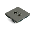 Розетка TV + компьютерная RJ-45 (механизм), STEKKER, серия Эмили, RST00-5106-10, платиново-серый, soft touch 49950