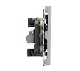 Розетка TV + компьютерная RJ-45 (механизм), STEKKER, серия Эмили, RST00-5106-10, платиново-серый, soft touch 49950