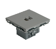 Розетка 2-местная USB + Type C (механизм), STEKKER, 250В, 20W, серия Эмили, RST10-5115-10, платиново-серый, soft touch 49957