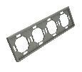 Рамка STEKKER, PFR00-5004-10  4-местная, серия Эмили, платиново-серый, soft touch 49965