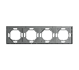 Рамка STEKKER, PFR00-5004-10  4-местная, серия Эмили, платиново-серый, soft touch 49965