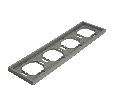 Рамка STEKKER, PFR00-5004-10  4-местная, серия Эмили, платиново-серый, soft touch 49965