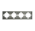 Рамка STEKKER, PFR00-5004-10  4-местная, серия Эмили, платиново-серый, soft touch 49965