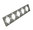 Рамка STEKKER, PFR00-5005-10 5-местная, серия Эмили, платиново-серый, soft touch 49966