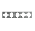 Рамка STEKKER, PFR00-5005-10 5-местная, серия Эмили, платиново-серый, soft touch 49966