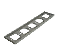 Рамка STEKKER, PFR00-5005-10 5-местная, серия Эмили, платиново-серый, soft touch 49966