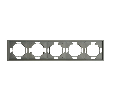 Рамка STEKKER, PFR00-5005-10 5-местная, серия Эмили, платиново-серый, soft touch 49966