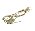 Сетевой шнур с выключателем, 230V 1,9м золото, KF-HK-1-2 51039