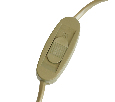 Сетевой шнур с выключателем, 230V 1,9м золото, KF-HK-1-2 51039