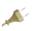 Сетевой шнур с выключателем, 230V 1,9м золото, KF-HK-1-2 51039
