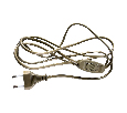 Сетевой шнур с выключателем, 230V 1,9м золото, KF-HK-1-2 51039