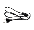Сетевой шнур с выключателем, 230V 1,9м черный, KF-HK-1-2 51041