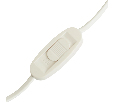 Сетевой шнур с выключателем, 230V 1,9м белый, KF-HK-1-2 51042
