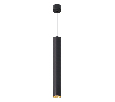 Светильник потолочный Feron ML1018 Barrel levitation на подвесе MR11 35W 230V, черный + золото 40*250 51387
