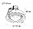 Встраиваемый светильник Italline DE-313 DE-313 white