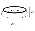 Кольцо декоративное Italline M03-046 M03-046 ring black