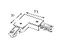 Соединитель угловой L-образный для треков Italline WSO WSO 74 black