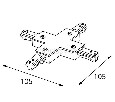 Соединитель X-образный для треков Italline WSO WSO 75 black