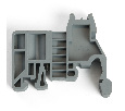 LD559 Концевой стопор (ограничитель) на DIN рейку для ЗНИ, серый STEKKER 39991