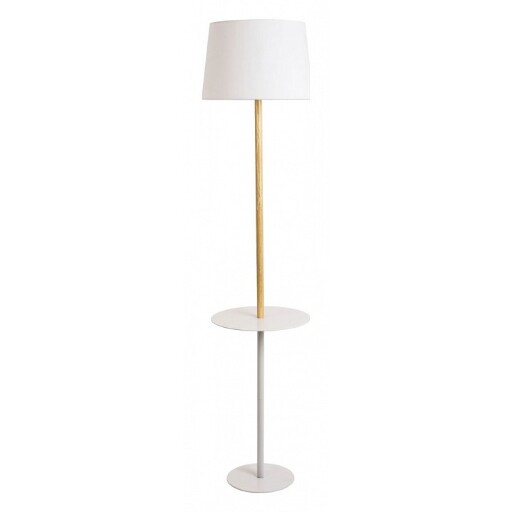 Торшер с полкой Arte Lamp Connor A2102PN-1WH