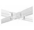 Соединитель X-образный для треков Denkirs SMART HIDE TR2114-WH