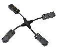 Токопровод X-образный центральный Denkirs SMART UNI TR2116-BK