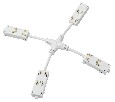 Токопровод X-образный центральный Denkirs SMART UNI TR2116-WH