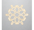 Фигура Снежинка из гибкого неона, 60х60 см, цвет свечения теплый белый NEON-NIGHT 501-326