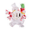 Фигура светодиодная на присоске Снеговик с подарком NN- 501-022