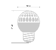 Лампа шар DIA 50 9 LED е27  ЗЕЛЕНАЯ   NN- 405-214