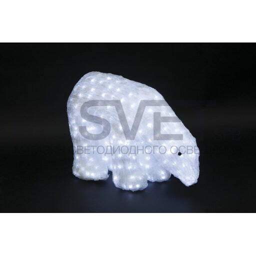 Акриловая светодиодная фигура Белый медведь 40см NN- 513-123