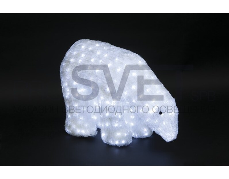 Акриловая светодиодная фигура Белый медведь 40см NN- 513-123