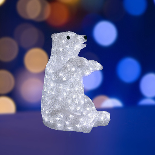 Акриловая светодиодная фигура Белый медведь 36х41х53 см NN- 513-249