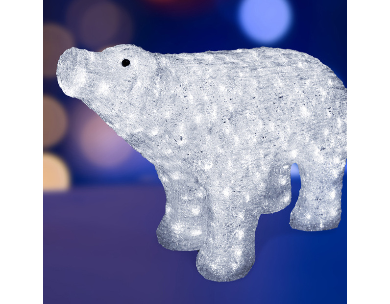 Акриловая светодиодная фигура Белый медведь 80*55 см NN- 513-302