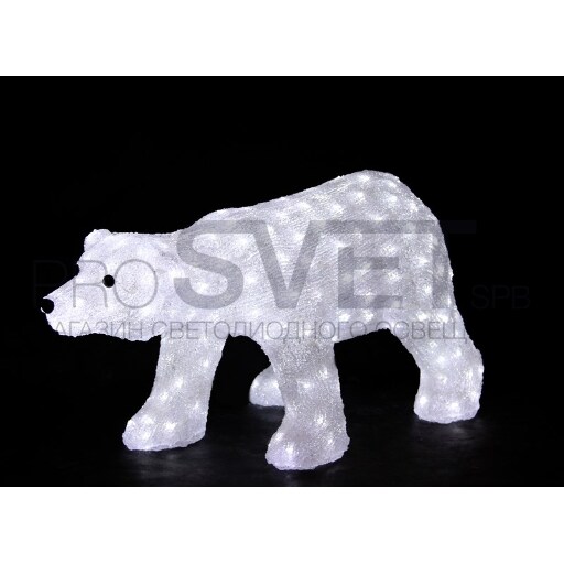 Акриловая светодиодная фигура Белый медведь NN- 513-248