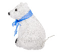 Акриловая светодиодная фигура Белый мишка 20 см NN- 513-247