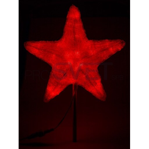 Акриловая светодиодная фигура Звезда 30см NN- 513-432