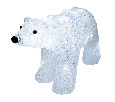 Акриловая светодиодная фигура Медведь 34,5х12х17 см NN- 513-315